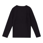 LIU JO shirt girocollo tinta unita con brillantini Nero per Bambina GF3170 NERO LIU JO 