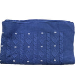 MARLU' coperta tinta unita con ricami Blu per Neonato IG5280 BLU MARLU' 