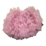 M+E' Solid Pink Tulle Skirt for Girls