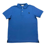 US Pollo Assn Polo Shirt Solid Color With Logo And Buttons Blue For Boys