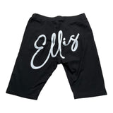 Marc Ellis Solid Color Printed Cycling Leggings Black For Girls