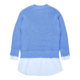 MAISON MARGIELA maglia girocollo tinta unita con camicia Azzurro per Bambino M60643 AZZURRO MAISON MARGIELA 