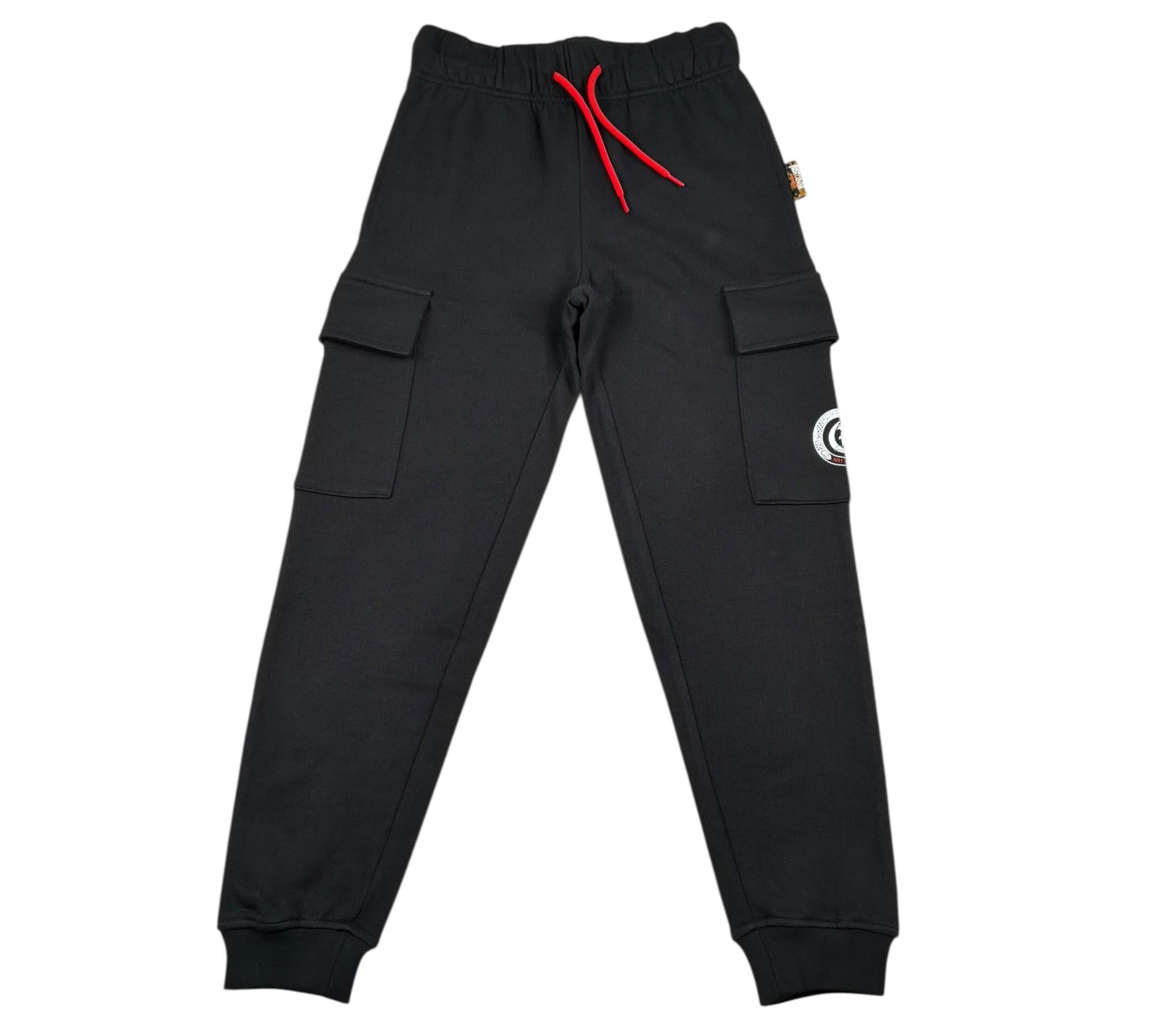 Just Cavalli Pantalone Tuta Tinta Unita con Stampa per Bambino JBP26037PA NERO JUST CAVALLI 