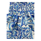 Mijolica Top Solid Color With Multicolor Pattern Blue For Baby Girl