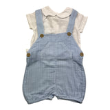 Babidu 2 Piece Set Shirt-Dungarees Blue For Newborn