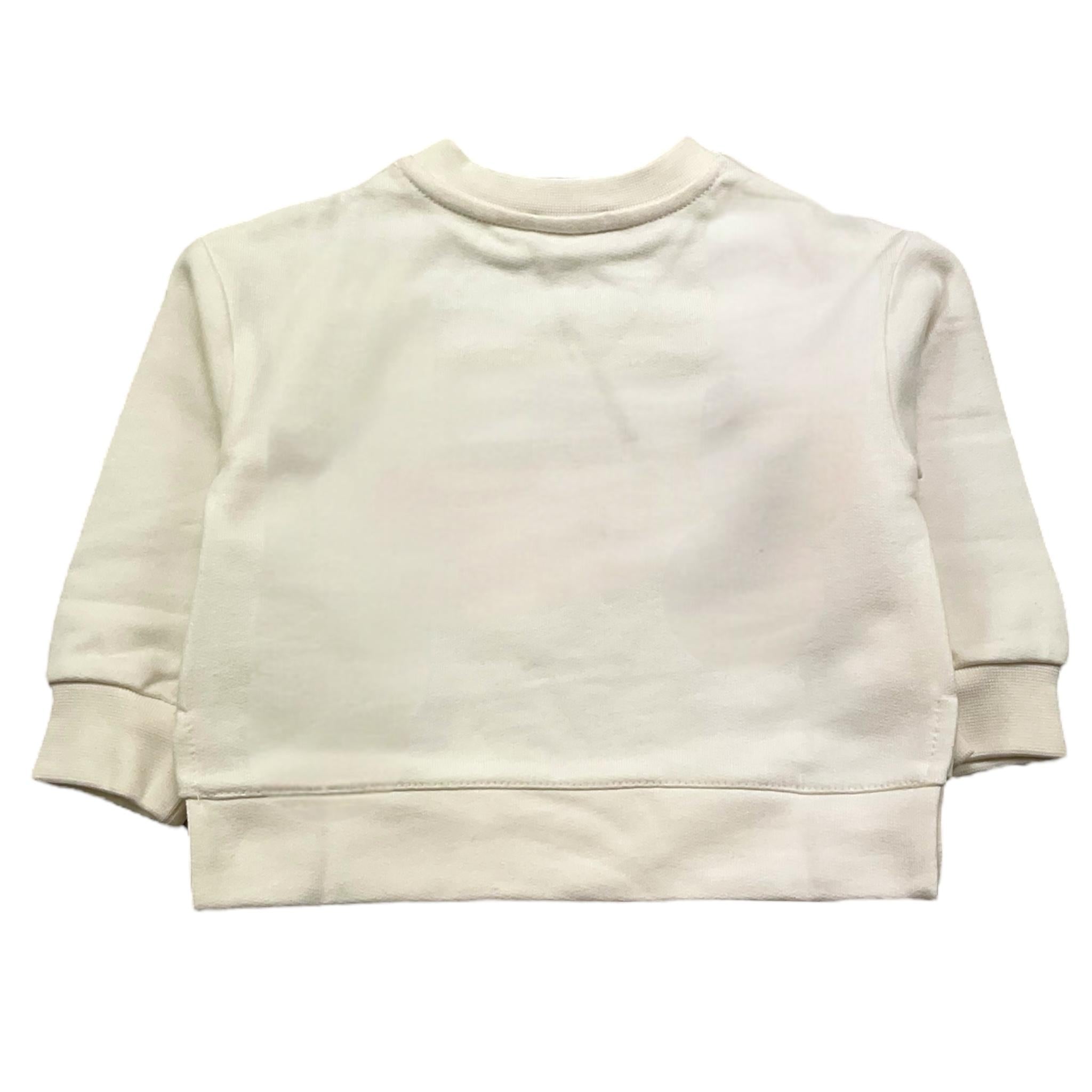 ELISABETTA FRANCHI felpa chiusa girocollo tinta unita con logo Panna per Neonata EGFE039 PANNA ELISABETTA FRANCHI 