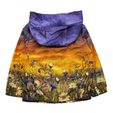 Freedomday Multicolor Hooded Fantasy Print Jacket For Baby Girl