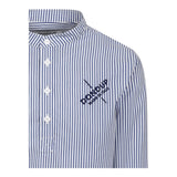 Dondup Camicia Tinta Unita con Fantasia A Righe per Bambino DMCA035 AZZURRO DONDUP 