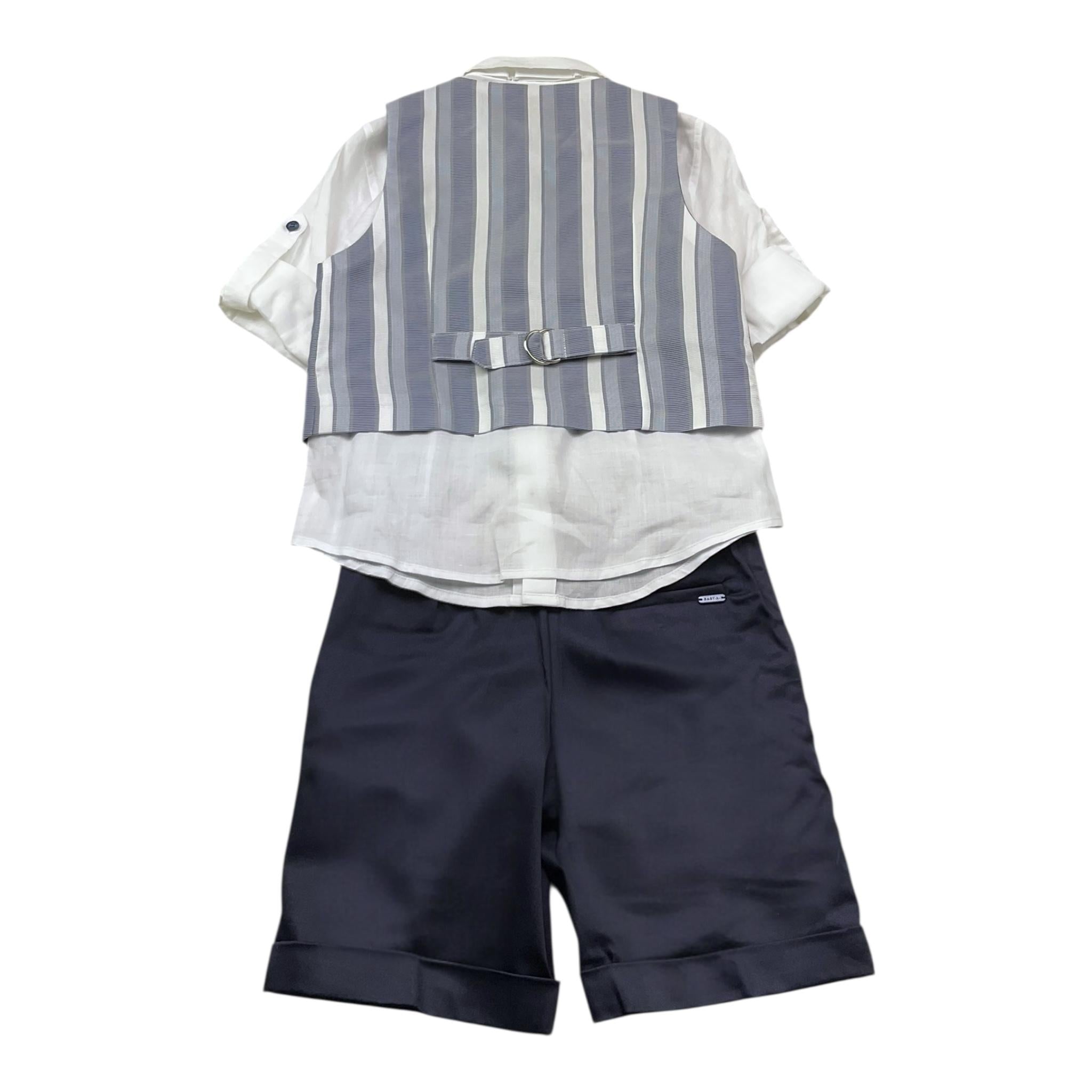 Baby A. Completo 4 Pezzi Bermuda-Camicia-Papillions-Gilet per Bambino A2804 AZZURRO BABY A. 