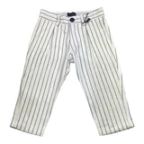Fay Plain Trousers Striped Pattern White For Boys