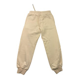 Yes London Solid Color Tracksuit Trousers With Elastic Waist Beige For Boys