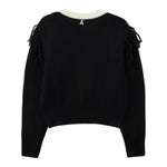 PATRIZIA PEPE maglia bicolore girocollo con fantasia Bianco/nero per Bambina 7K0046 BIANCO/NERO PATRIZIA PEPE 