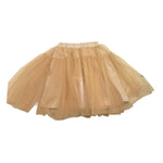 @MADILLY gonna tinta unita con tulle e elastico in vita Beige per Bambina 01892 BEIGE @MADILLY 