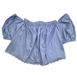 Lu Lu By Miss Grant Top Half Sleeve Solid Color Light Blue For Girls