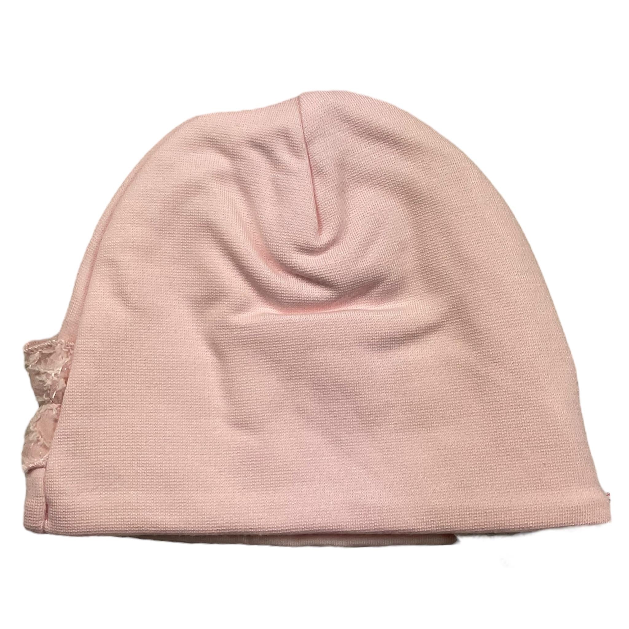 NINNAOH cappello tinta unita con applicazione Rosa per Neonata I2416 ROSA NINNAOH 