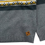 CANADA HOUSE maglia tricolore girocollo con fantasia Grigio per Neonato BBGRECO GRIGIO CANADA HOUSE 