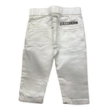 Daniele Alessandrini Solid Color Pants With Elastic Waist White For Newborn