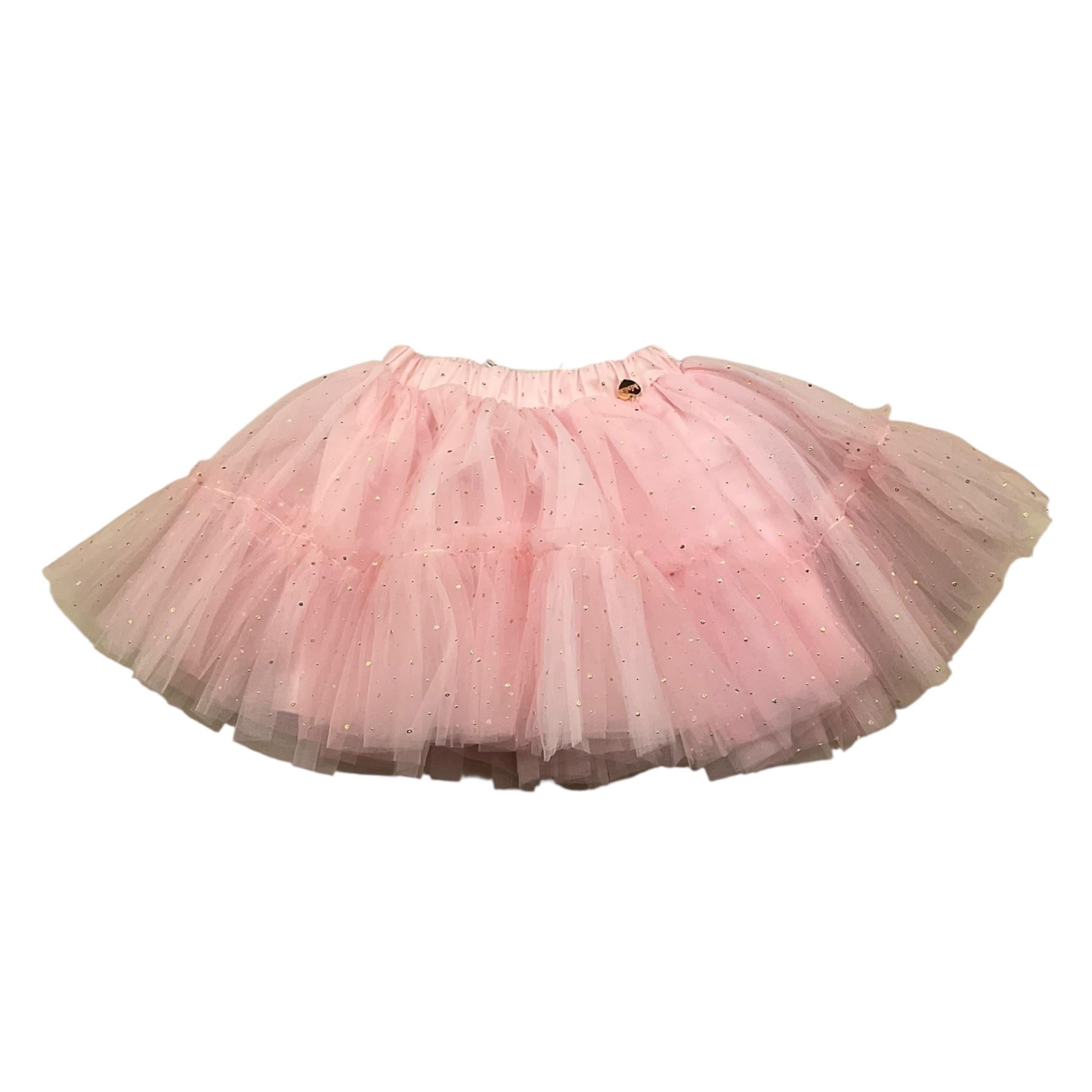 LE BEBE' gonna tinta unita con tulle Rosa per Neonata LBG5494 ROSA LE BEBE' 