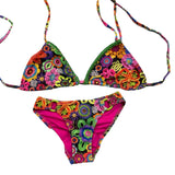 4Giveness 2-Piece Solid Color Triangle-Briefs Black Swimsuit for Girls