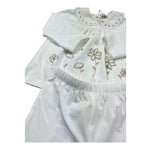 Le Bebe Completo 2 Pezzi Shirt-Ghettina Tinta Unita per Neonata LBG6305 BIANCO LE BEBE 