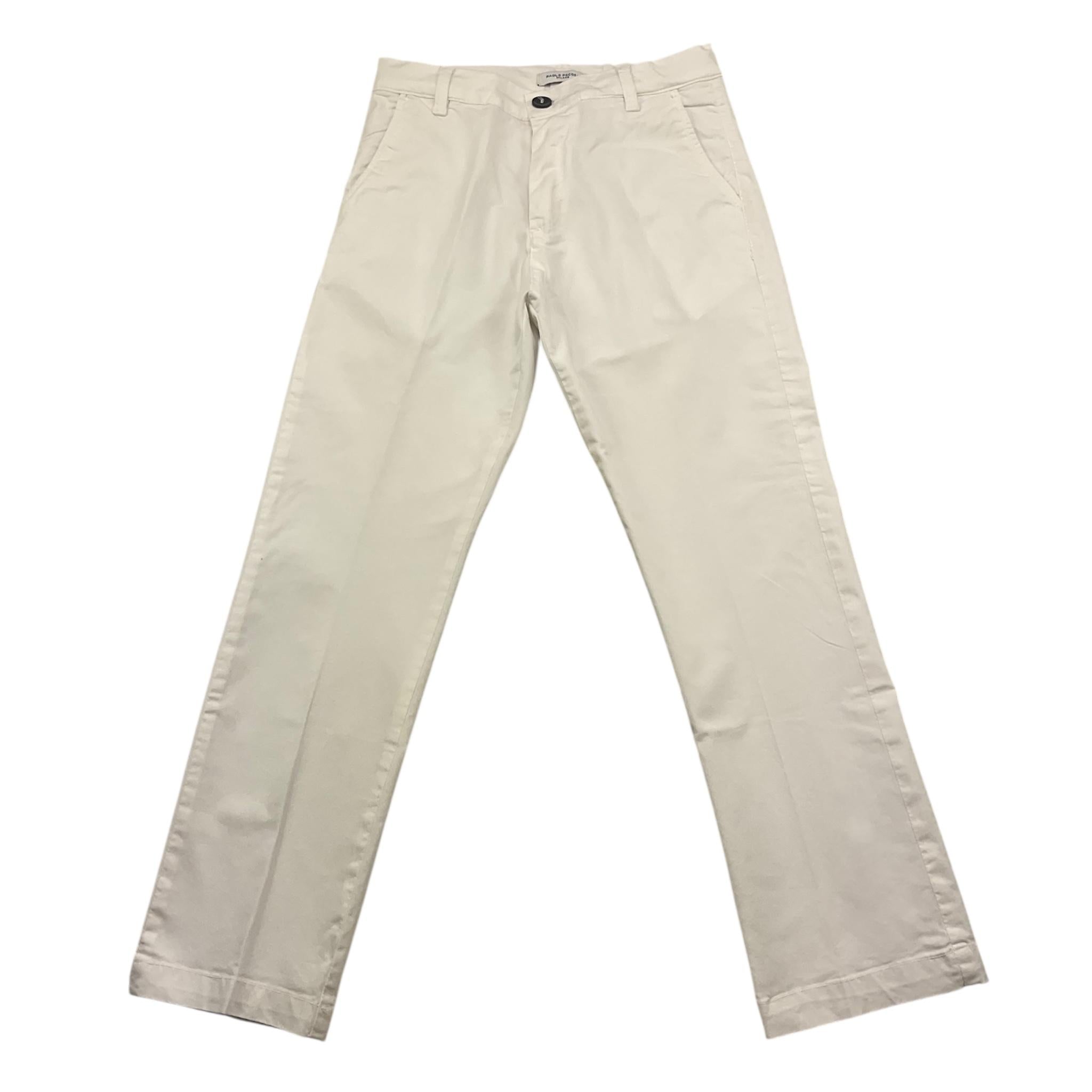 Paolo Pecora Pantalone Tinta Unita con Tasche Americane per Bambino PP3993 BIANCO PAOLO PECORA 