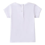 Sarabanda T-Shirt Girocollo Tinta Unita con Stampa per Neonata 0B208N BIANCO SARABANDA 