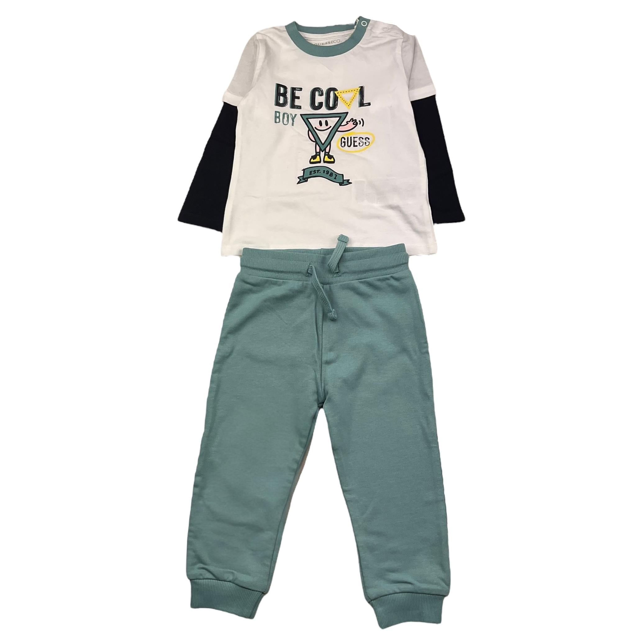 GUESS completo 2 pezzi shirt-pantalone Bianco per Neonato I4YG15AK8HM3 BIANCO GUESS 