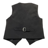 Daniele Alessandrini Solid Color Vest With Buttons Black For Boys