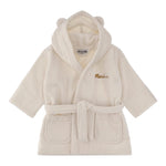 MOSCHINO accappatoio tinta unita con stampa Bianco per Bambino MUX04XLGA20 BIANCO MOSCHINO 