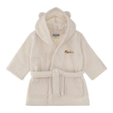 MOSCHINO accappatoio tinta unita con stampa Bianco per Bambino MUX04XLGA20 BIANCO MOSCHINO 