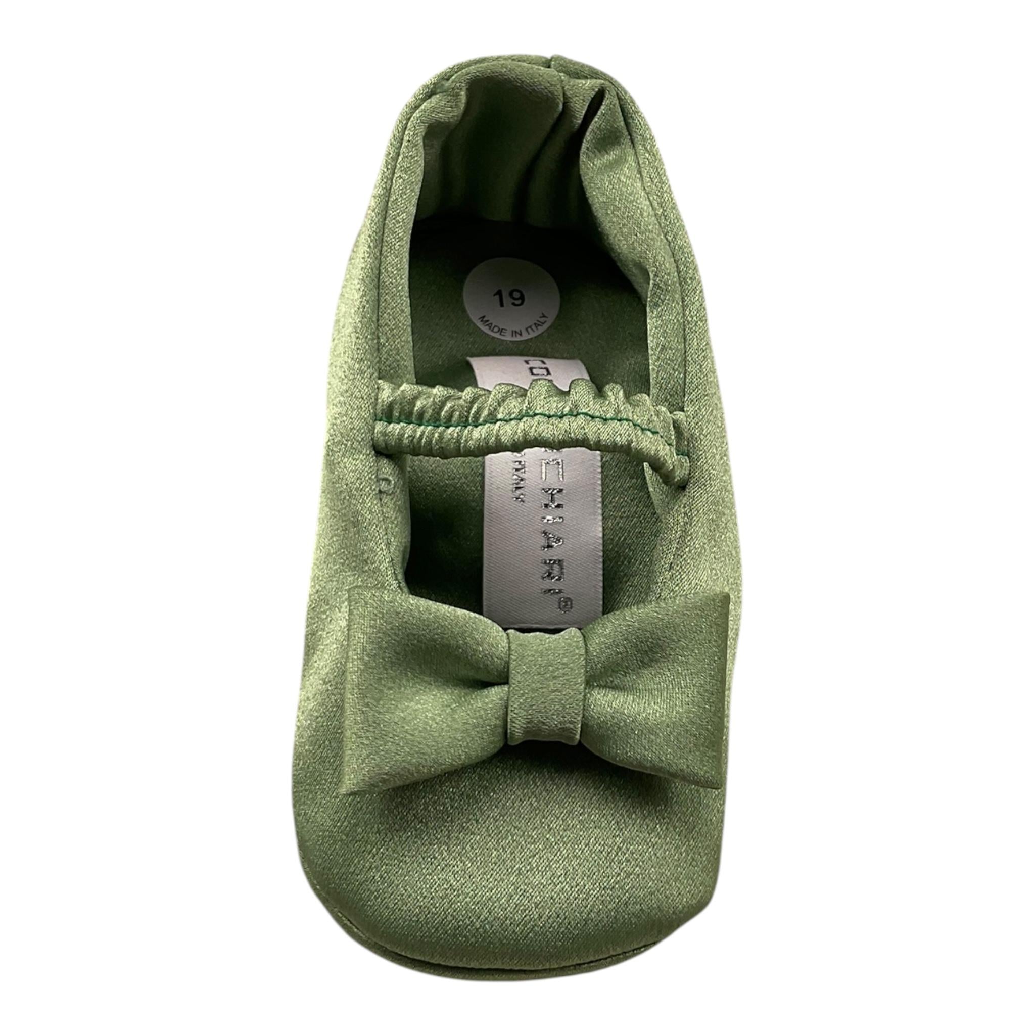 Colori Chiari Ballerina Tinta Unita con Fiocco per Neonata FN958150 VERDE COLORI CHIARI 