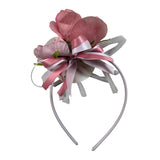 Les Gamins Cerchietto Tinta Unita con Applicazioni Fiori per Bambina 101042 ROSA LES GAMINS 