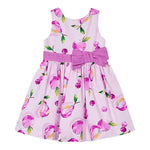 Mayoral Abito Giromanica tinta unita con Stampe Rosa per Bambina 3917 ROSA MAYORAL 