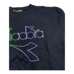 DIADORA felpa chiusa girocollo tinta unita con logo Nero per Bambina F4DIJGSW055 NERO DIADORA 