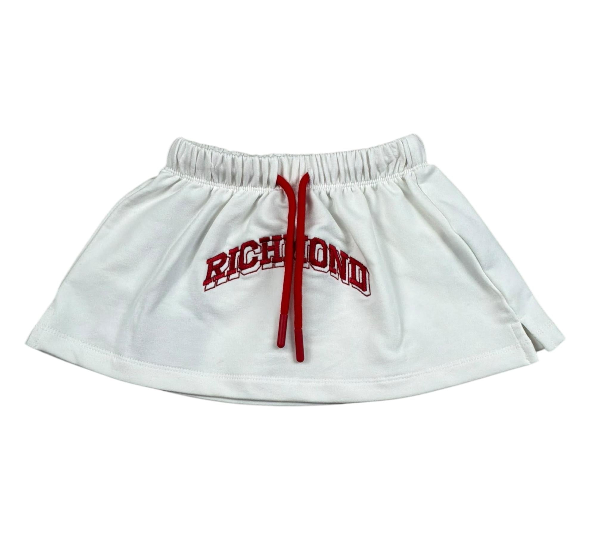 John Richmond Gonna Tinta Unita con Elastico In Vita per Neonata RIP26135GO BIANCO JOHN RICHMOND 