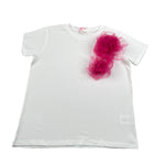 Vicolo T-Shirt Girocollo Tinta Unita con Applicazione per Bambina 3146M00265X BIANCO VICOLO 
