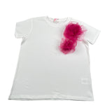 Vicolo T-Shirt Girocollo Tinta Unita con Applicazione per Bambina 3146M00265X BIANCO VICOLO 