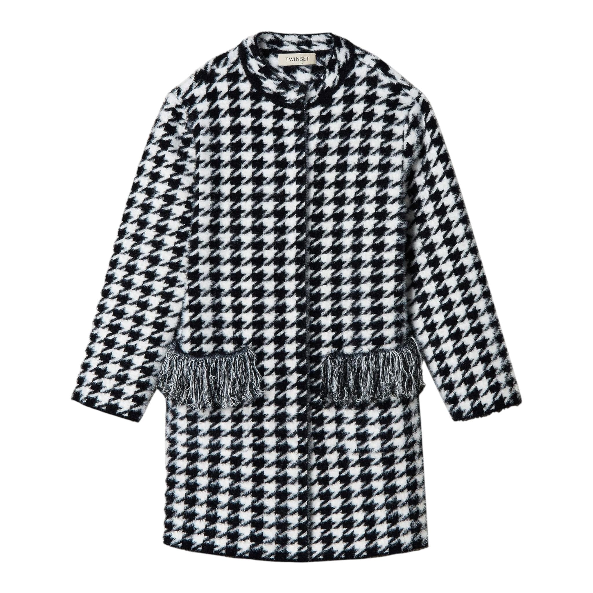 TWINSET cappotto stampa fantasia con tasche Bianco/nero per Bambina 242GJ3090 BIANCO/NERO TWINSET 
