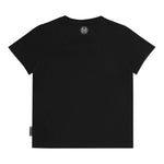 PHILIPPE PLEIN t-shirt girocollo tinta unita con stampa teschio Nero per Bambino BTK1246 NERO PHILIPPE PLEIN 