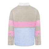 Dsquared2 Camicia Manica Lunga Bicolore per Bambino DQ2772 BIANCO/BEIGE DSQUARED2 