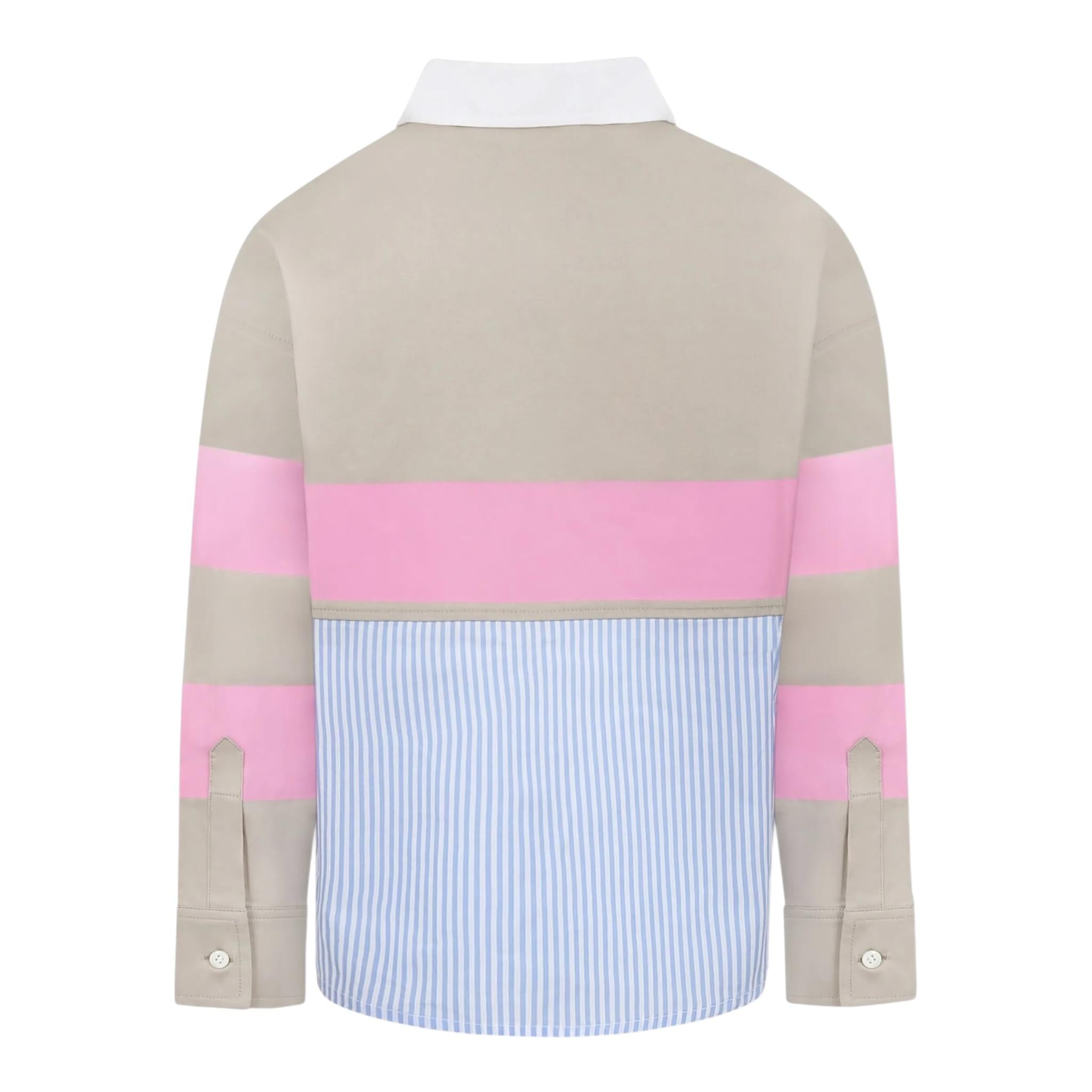 Dsquared2 Camicia Manica Lunga Bicolore per Bambino DQ2772 BIANCO/BEIGE DSQUARED2 