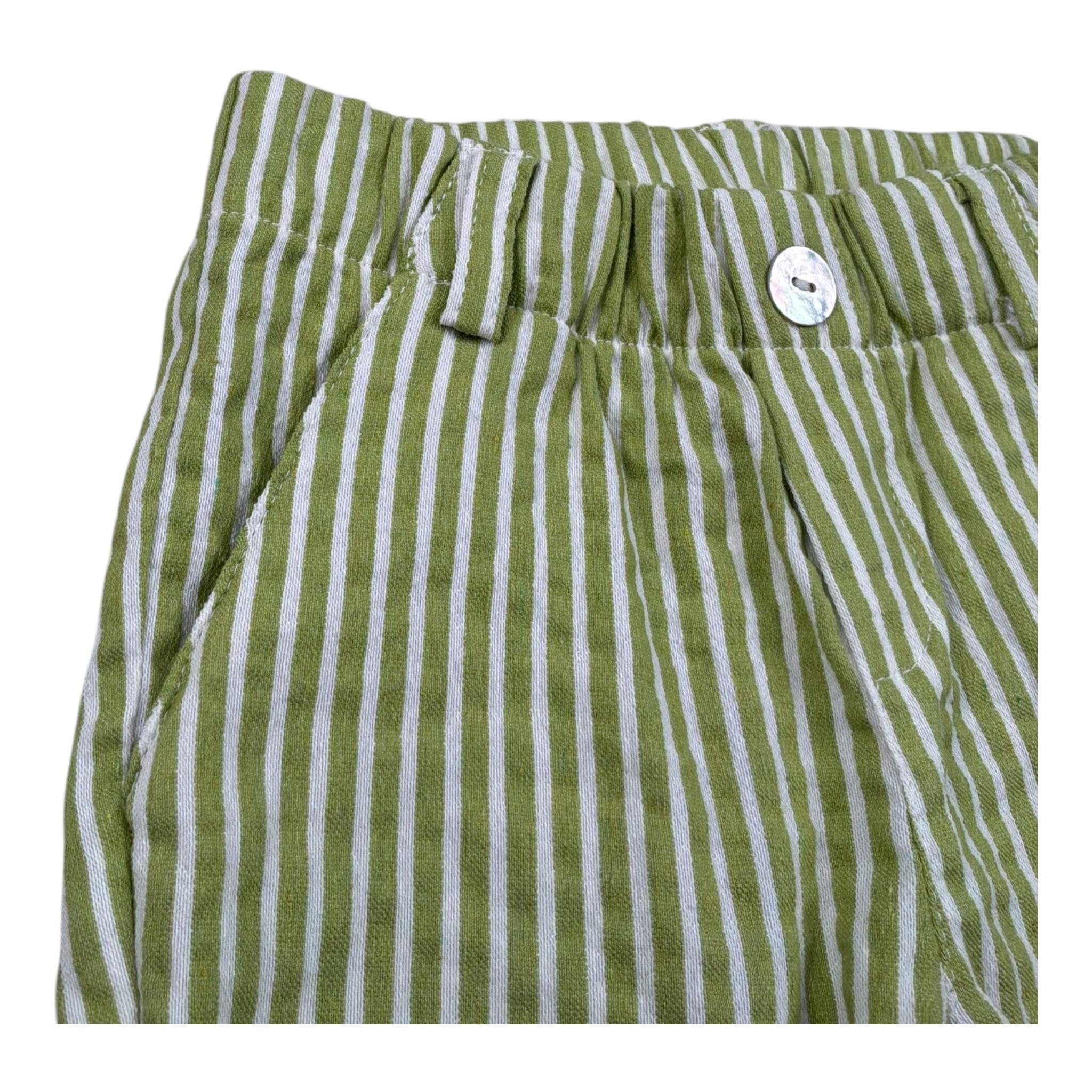 J.O. Milano Bermuda Fantasia A Righe con Elastico In Vita per Neonato 574M1 VERDE J.O. MILANO 