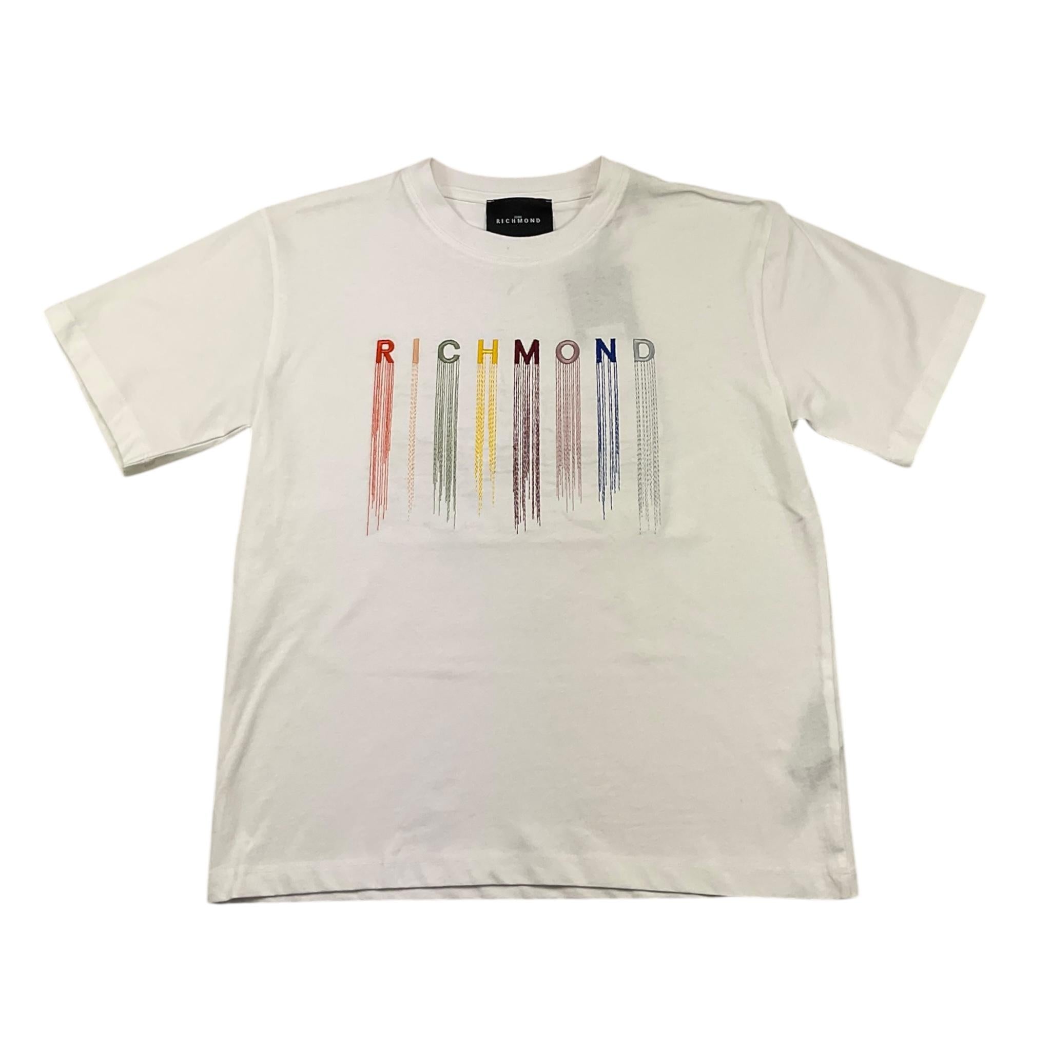 JOHN RICHMOND t-shirt girocollo tinta unita con ricami Bianco per Bambina RGA25142 BIANCO JOHN RICHMOND 