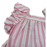 Aletta Abito Giromanica Fantasia A Righe Bianco/Rosa per Neonata R22607 BIANCO/ROSA ALETTA 