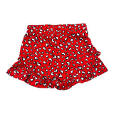 Only Short Solid Color With Heart Pattern And Adjustable Waist Red For Girls