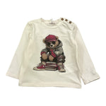 LE BEBE' shirt girocollo tinta unita con stampa Bianco per Neonato LBB5156 BIANCO LE BEBE' 