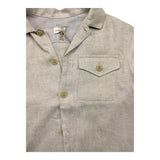 Eleventy Solid Color Shirt Half Sleeve Grey For Boys