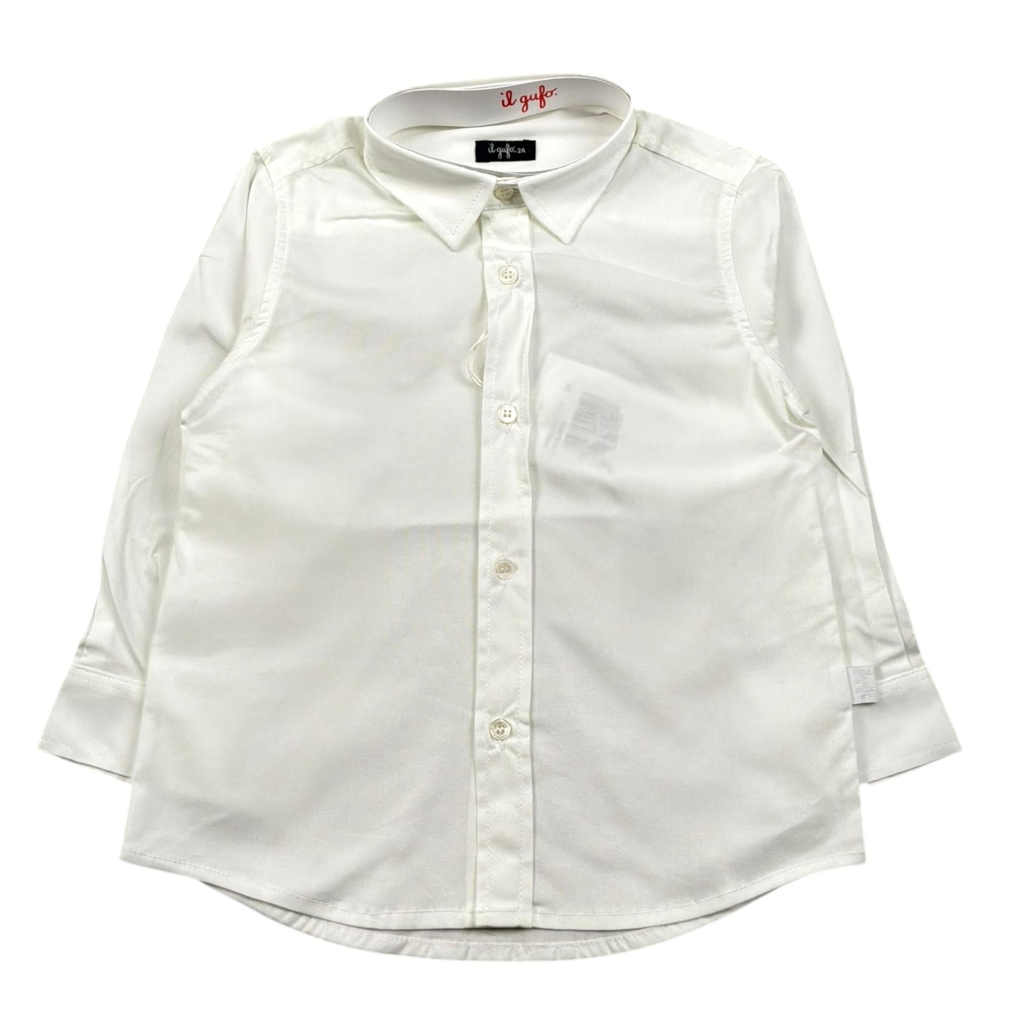 Il Gufo Camicia Manica Lunga Tinta Unita per Neonato COPCL176C0031N BIANCO IL GUFO 