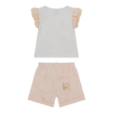 Guess Completo 2 Pezzi T-Shirt-Short Bicolore per Neonata A5RG14K6YW4 BIANCO/ROSA GUESS 