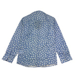 Emanuel Pris Plain Shirt With Blue Flower Pattern For Boys